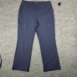 Duluth Trading Co NOGA Work Pants Womens XL Navy Stretch Utility Cargo Pockets